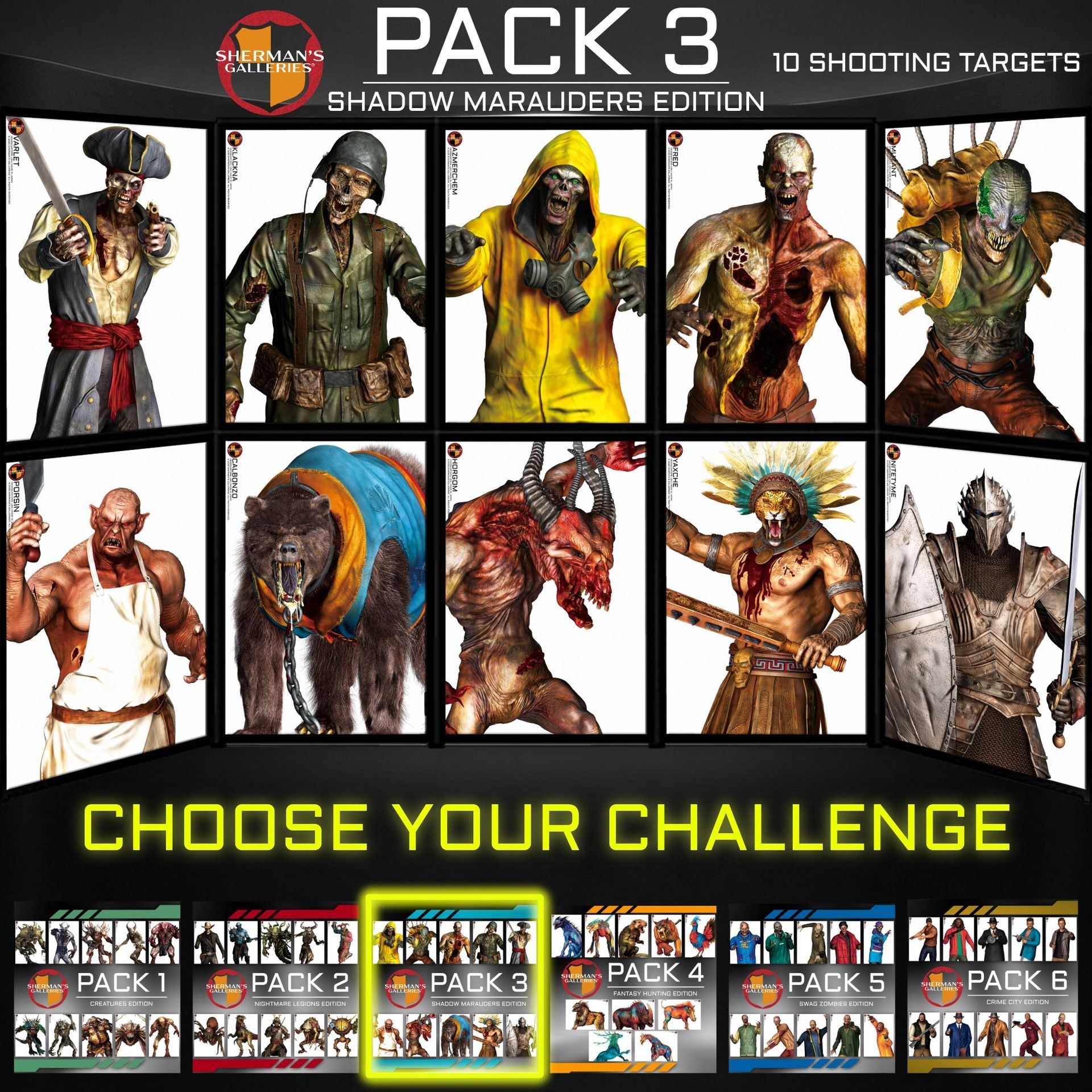 SHERMAN'S GALLERIES® PACK 3: SHADOW MARAUDERS EDITION (L SERIES) - CASE OF 86 UNITS