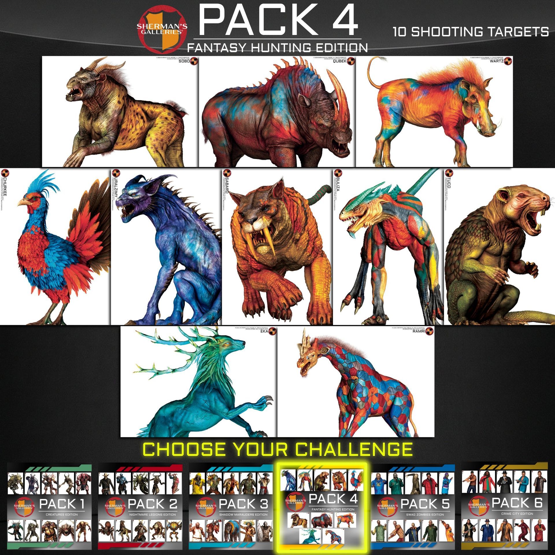 SHERMAN'S GALLERIES® PACK 4: FANTASY HUNTING EDITION (XL SERIES) - CASE OF 19 UNITS