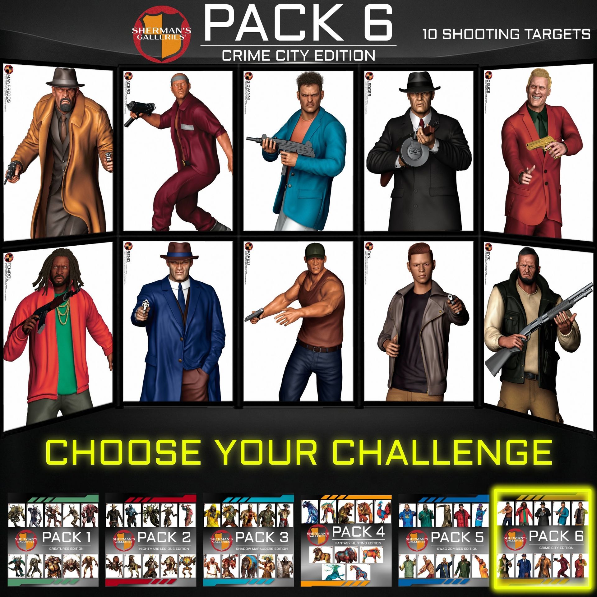 SHERMAN'S GALLERIES® PACK 6: CRIME CITY EDITION (XL SERIES) - CASE OF 19 UNITS