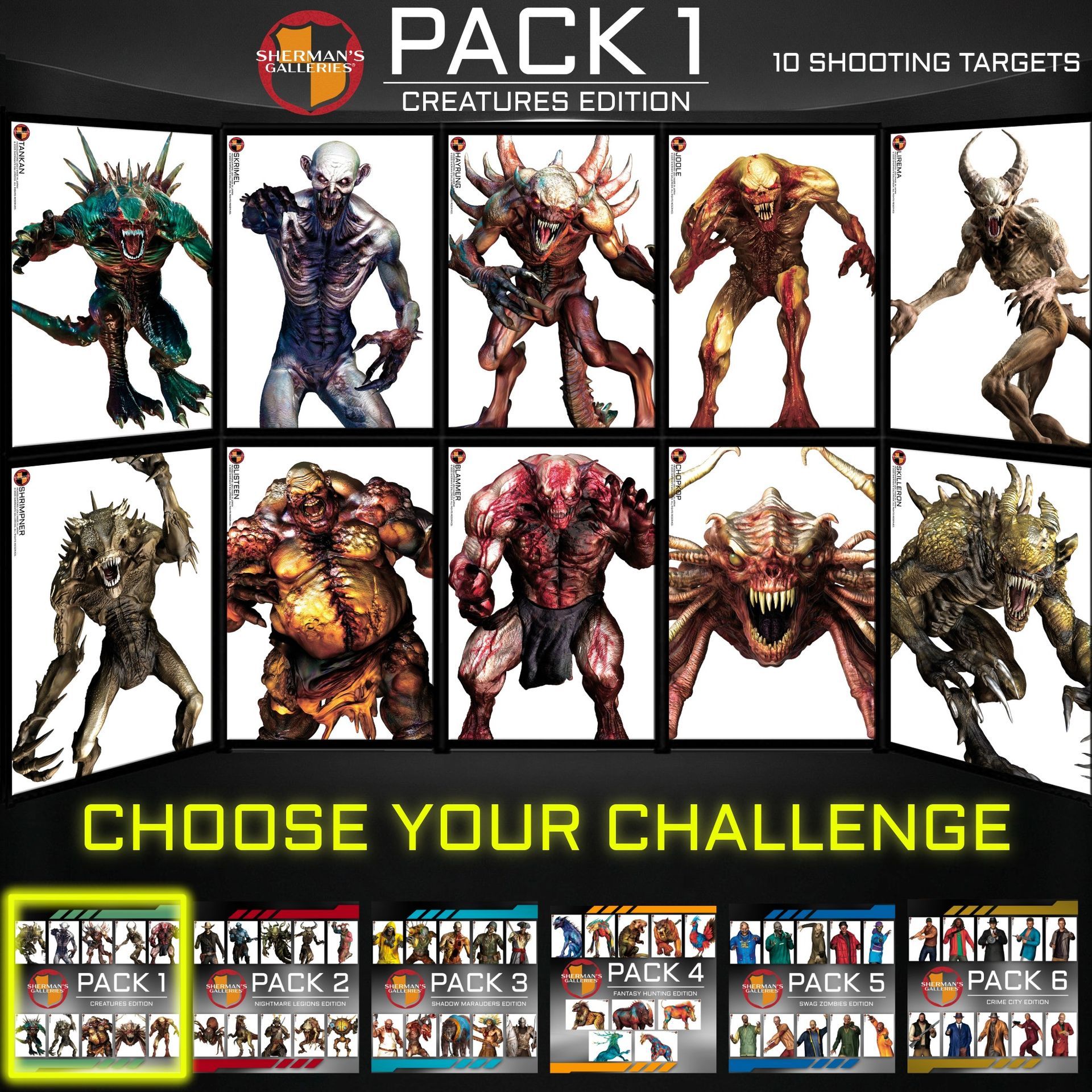 SHERMAN'S GALLERIES® PACK 1: CREATURES EDITION (XL SERIES) - CASE OF 19 UNITS