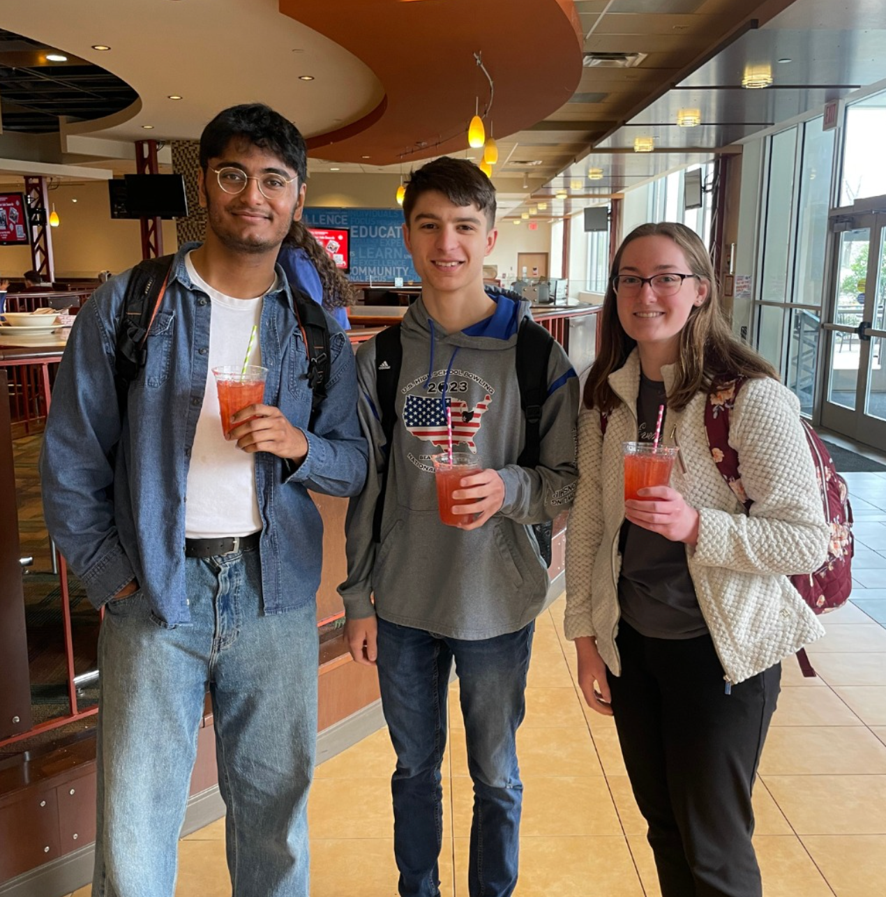 RMU Events images students holding cups with fun drinks