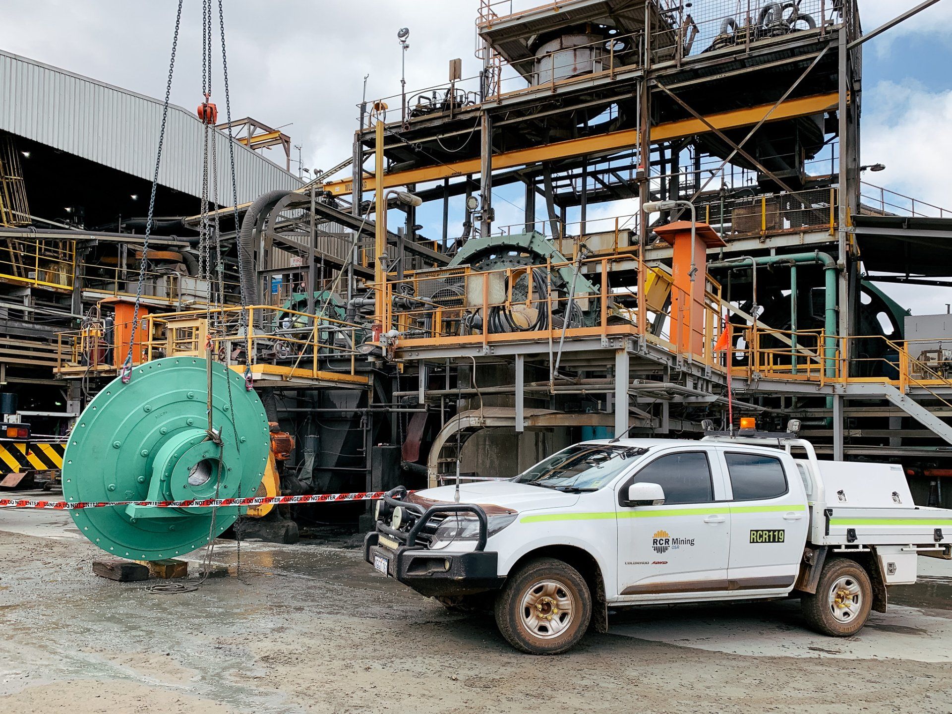 Repaired Mill Trunnion Installation