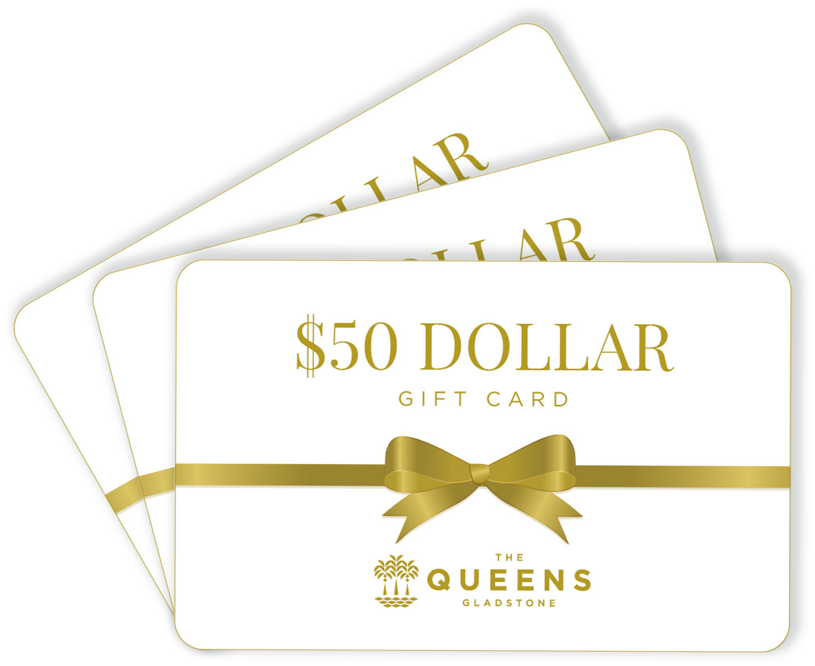 Three gift cards are stacked on top of each other with a gold bow.