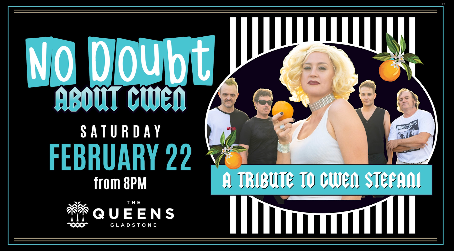 A poster for no doubt about cwen on saturday february 22