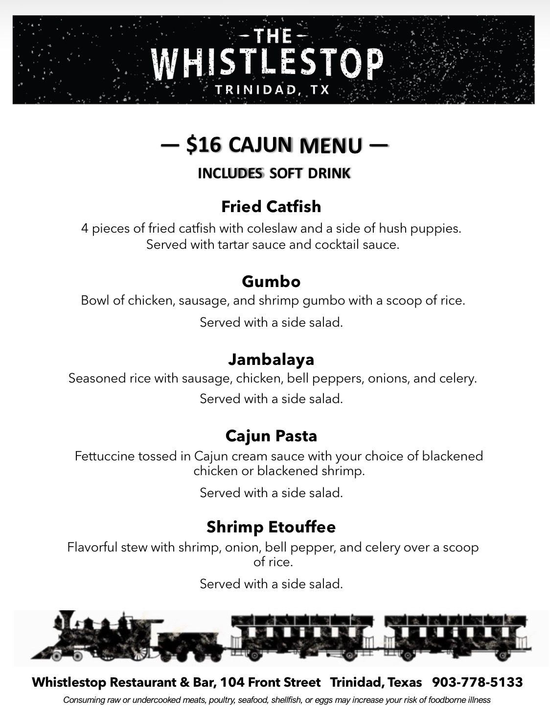 Cajun Meny