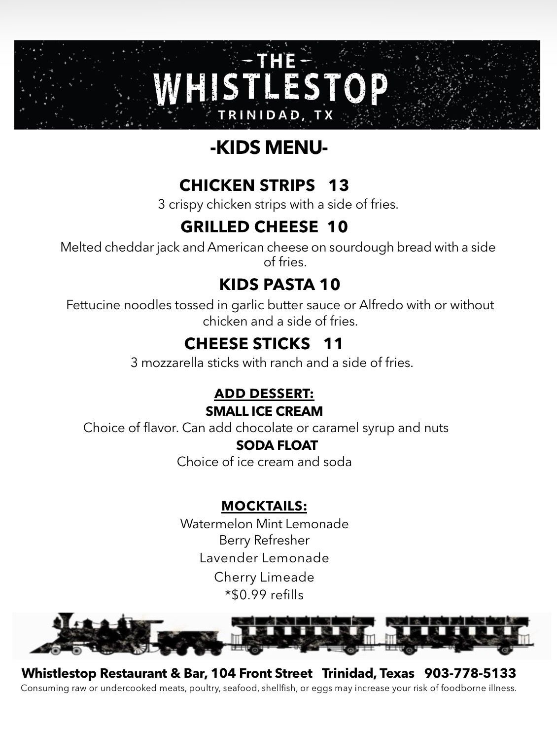 Kids Menu
