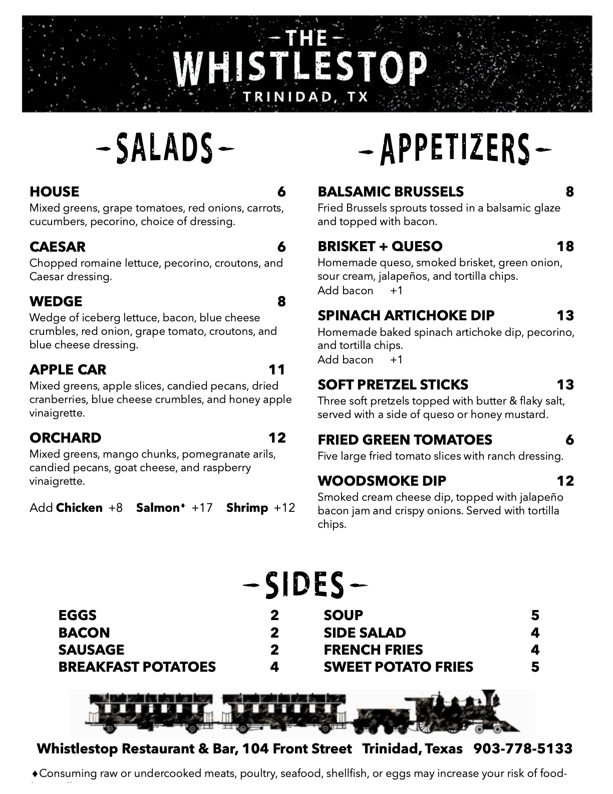 Whistlestop Brunch Page 2