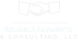 The logo for reliable payments and consulting llc shows a handshake between two people.
