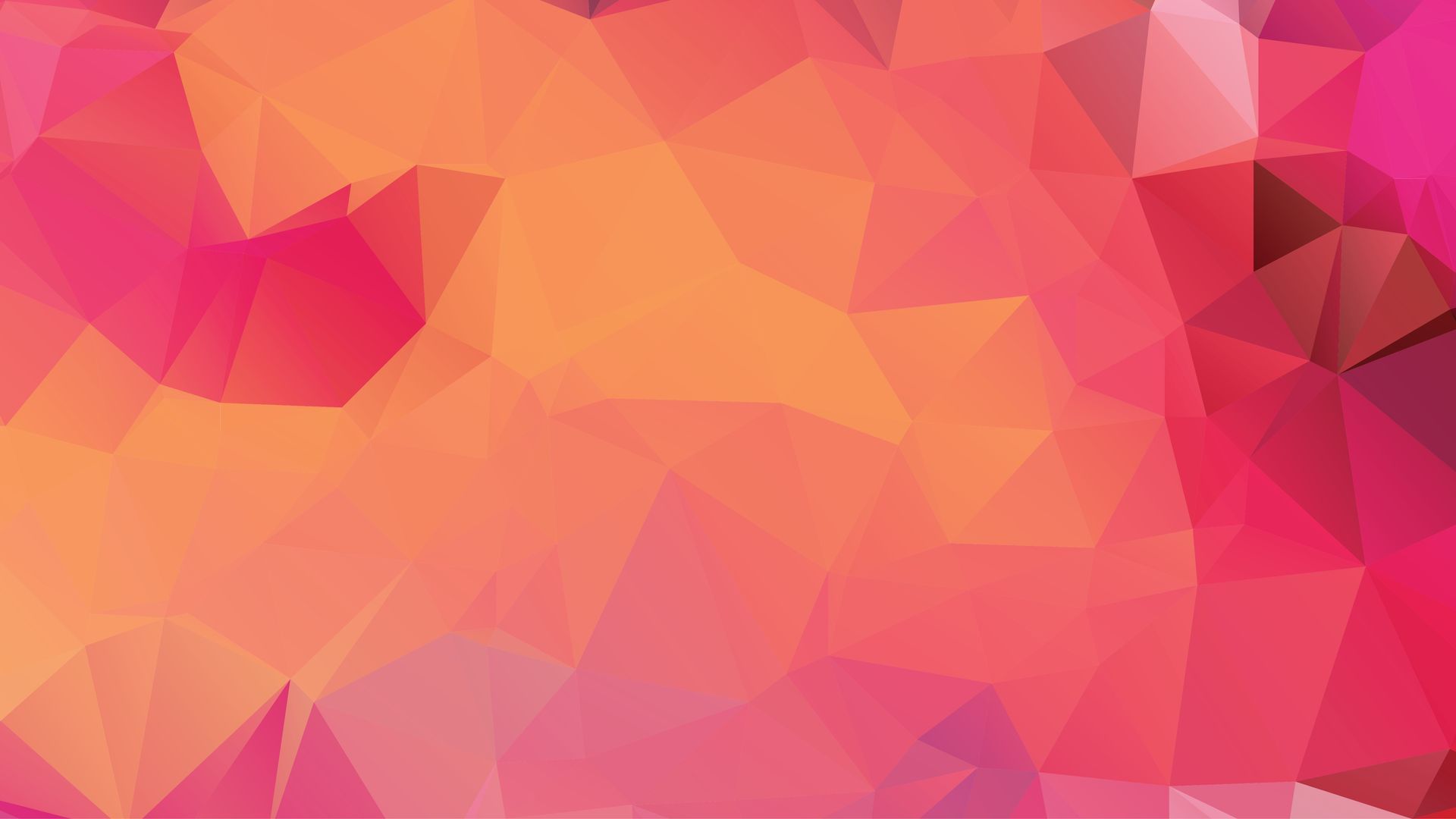 A pink and orange geometric background with a triangle pattern