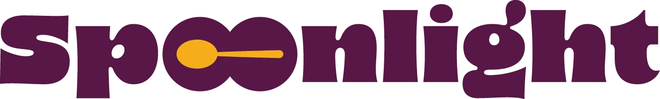 A spoonlight logo with a spoon in the middle