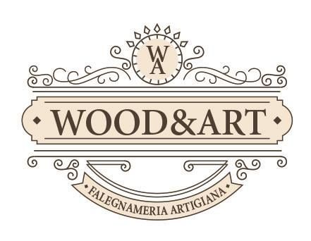 Emblema artigianale in legno per Wood e Art