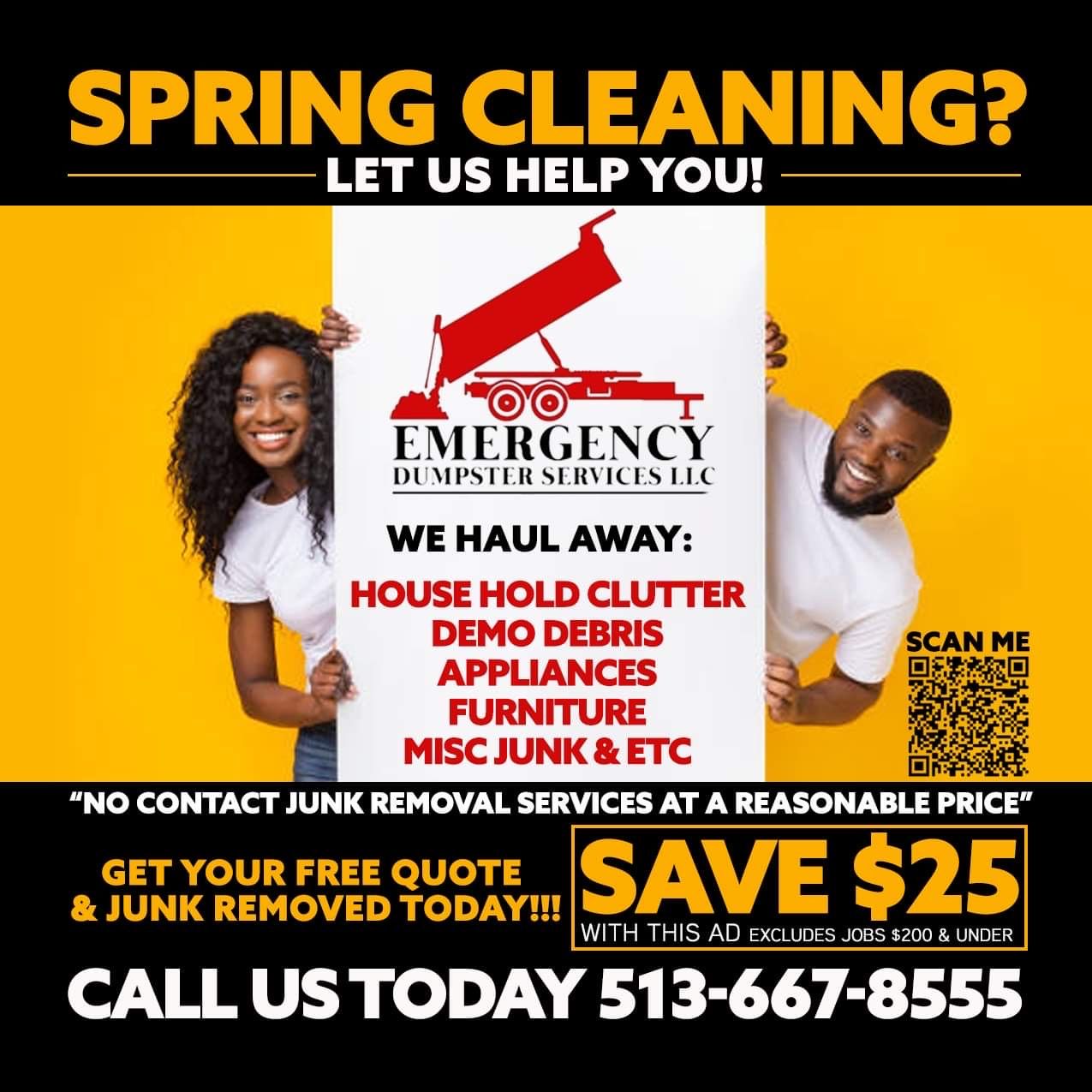 Emergency Dumpster ads
