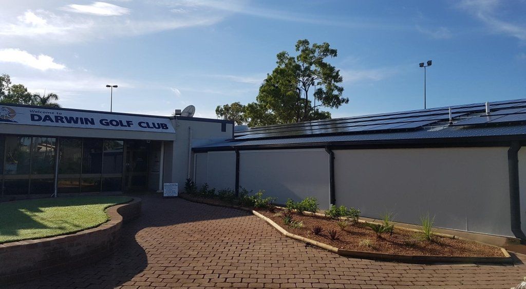 a building with the word darwin on the front of it