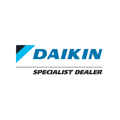 the daikin specialist dealer logo is on a white background .