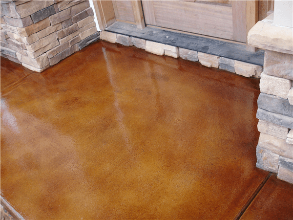 Acid stain concrete.