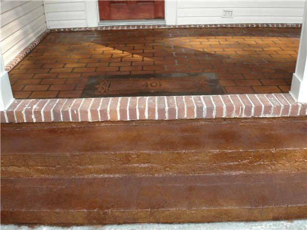 Acid stain concrete.