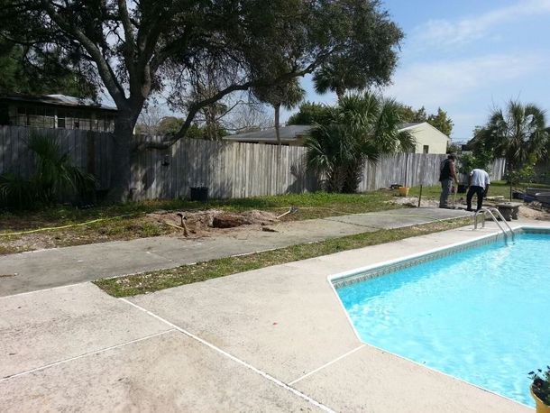 Pool Deck Renovation Before