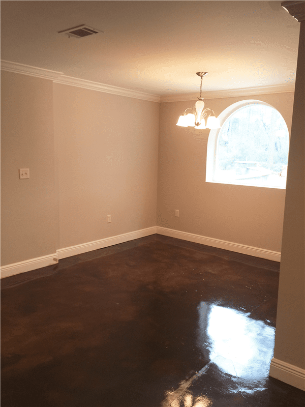 Acid stain concrete.