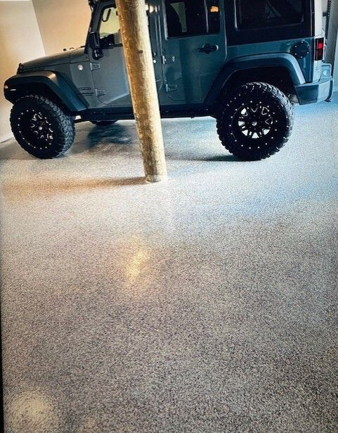 Vinyl chip flake applications.