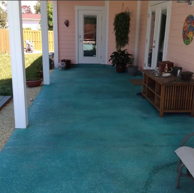 Concrete knocked down texture patio 