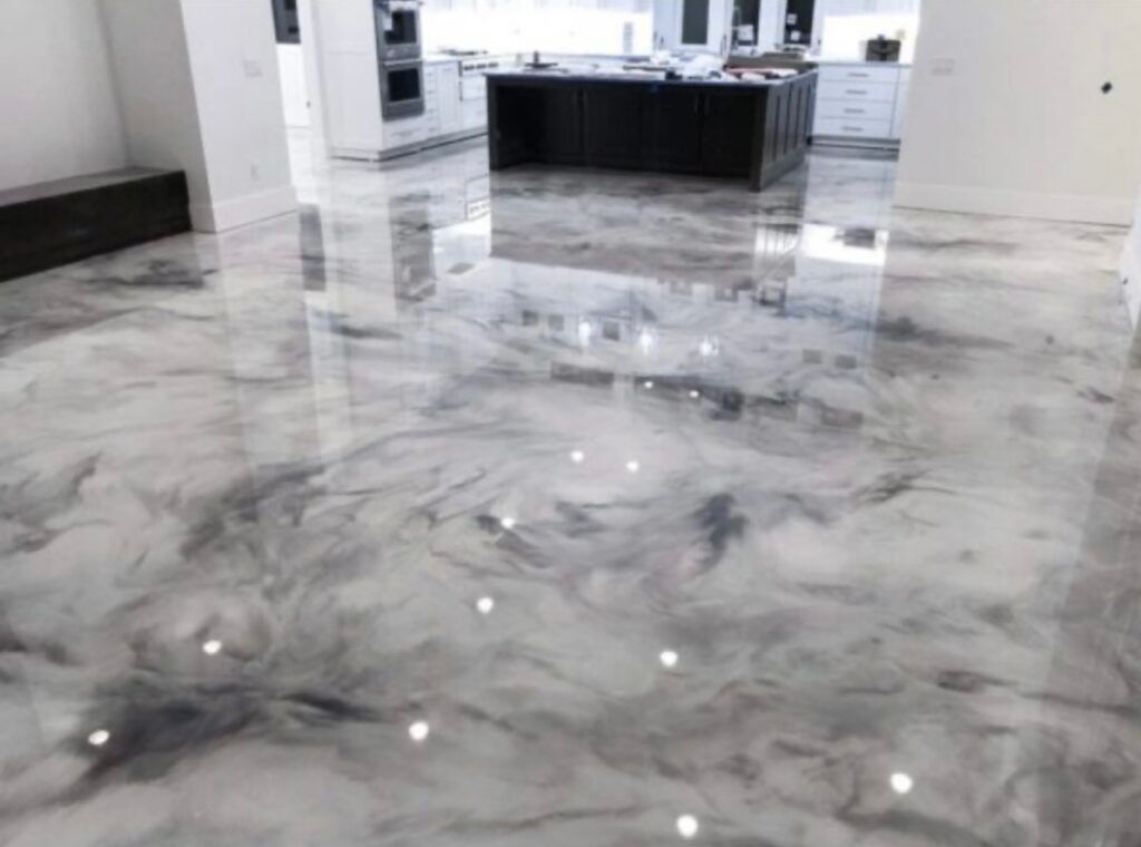 Metallic Reflector Enhancer Concrete Flooring Offered  With Epoxy and Polyaspartic Urethane.