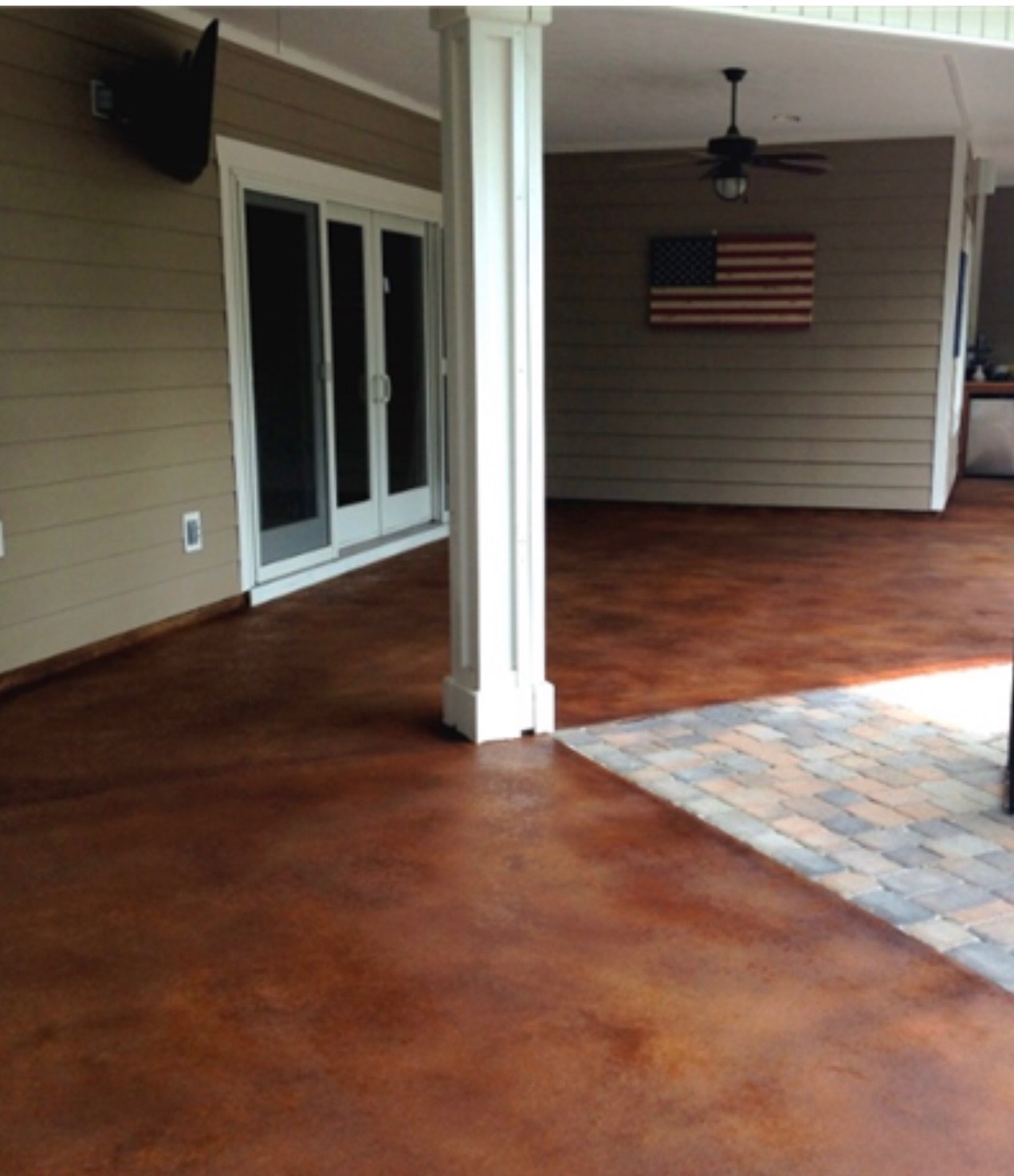Acid stain concrete flooring.