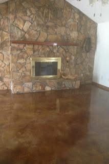 Acid stain concrete.