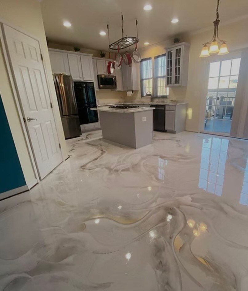 Metallic Reflector Enhancer Concrete Flooring Offered  With Epoxy and Polyaspartic Urethane.