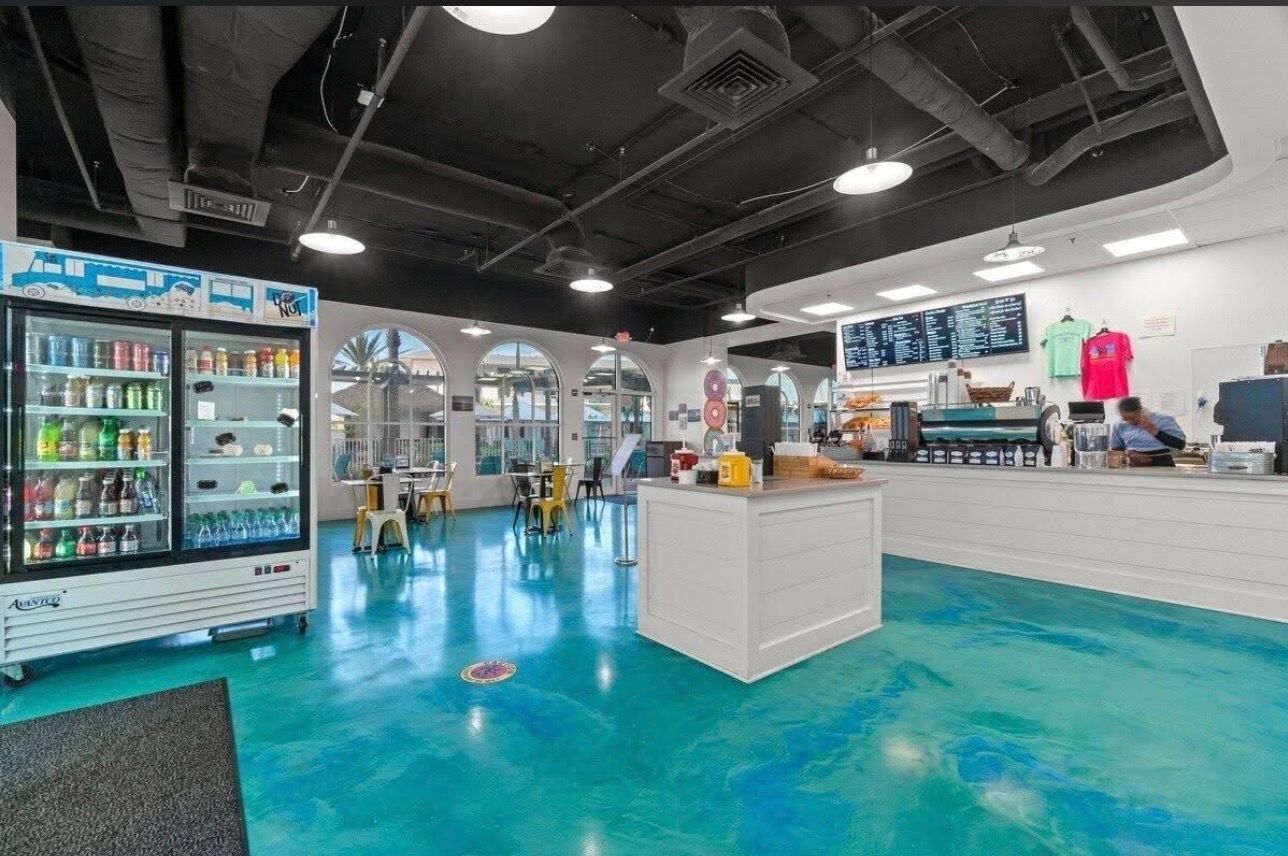 Reflector Enhancer Metallic Concrete Flooring.