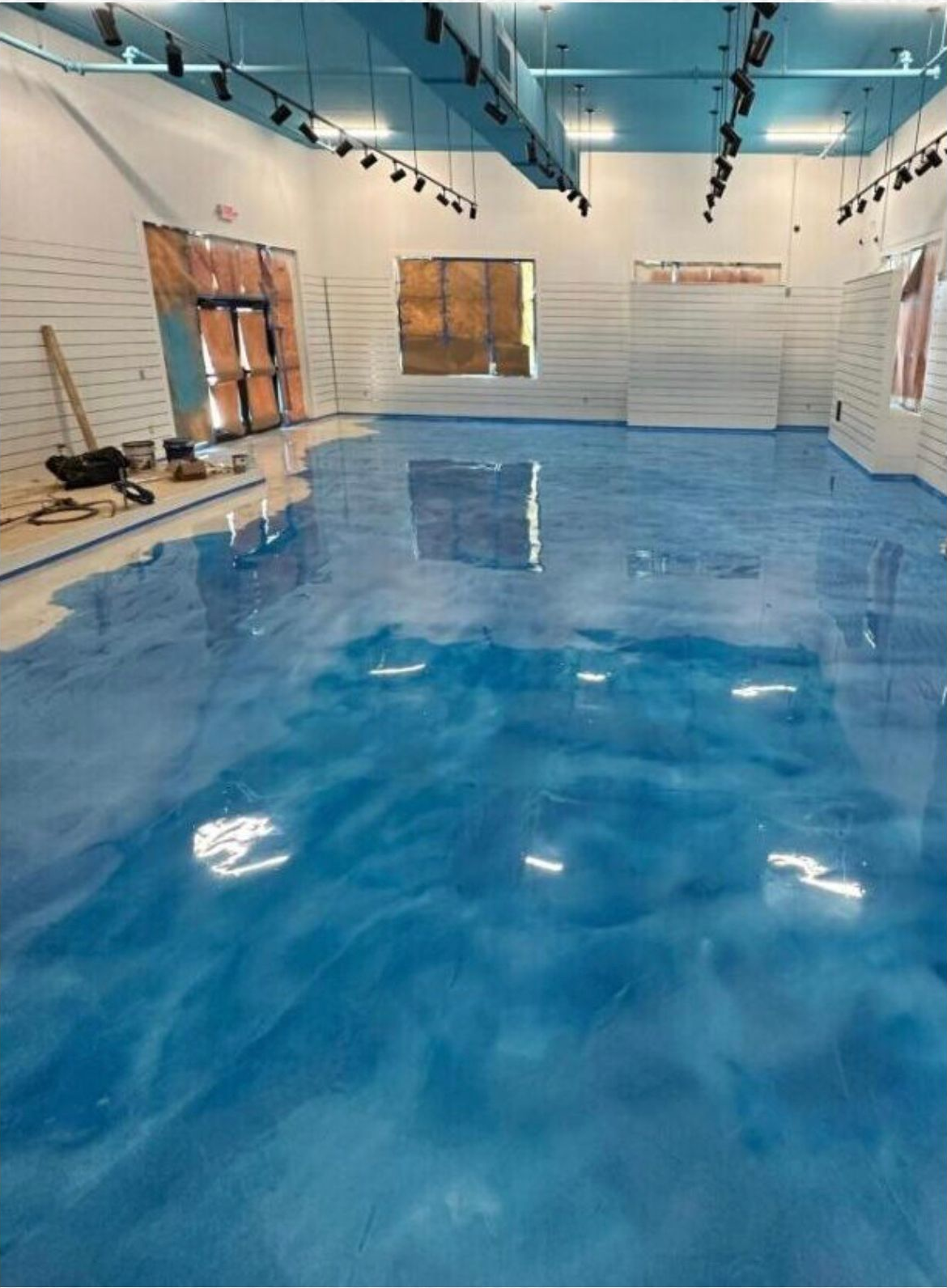 Metallic Reflector Enhancer Concrete Flooring Offered  With Epoxy and Polyaspartic Urethane.