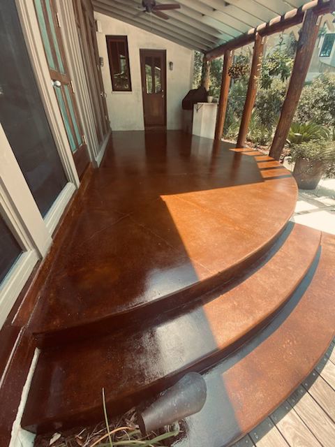 Acid Stained Concrete.