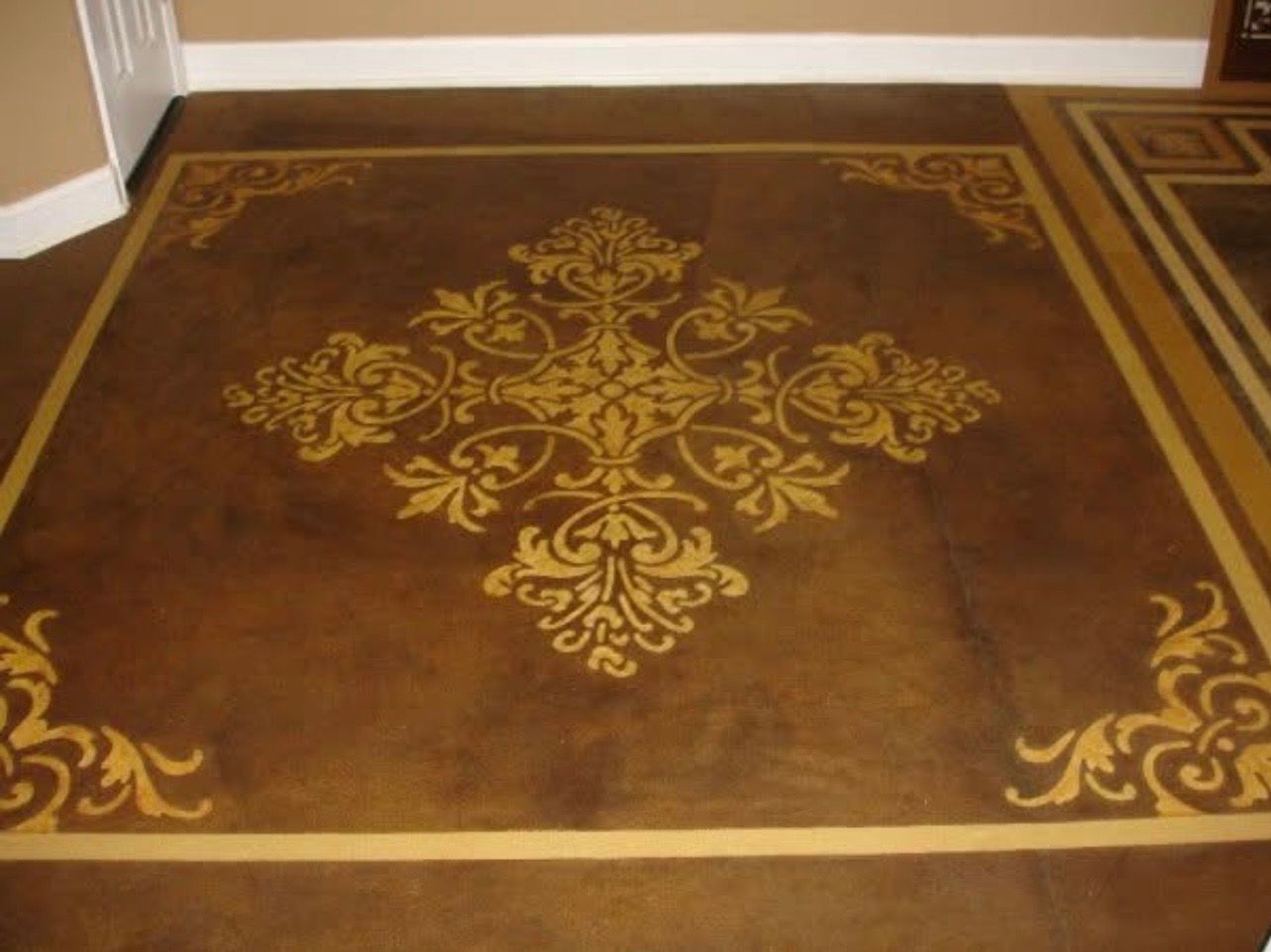 Stencil designs concrete. 