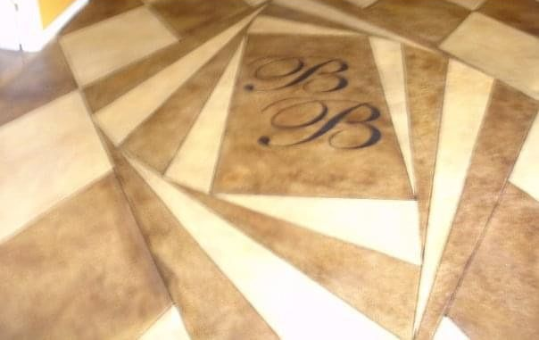 Acid stain concrete.