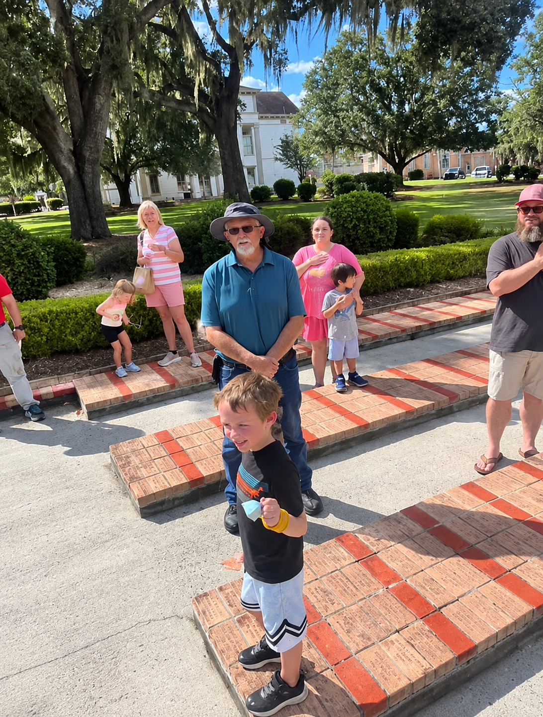 Local residents participating in Constitution Day event at courthouse grounds