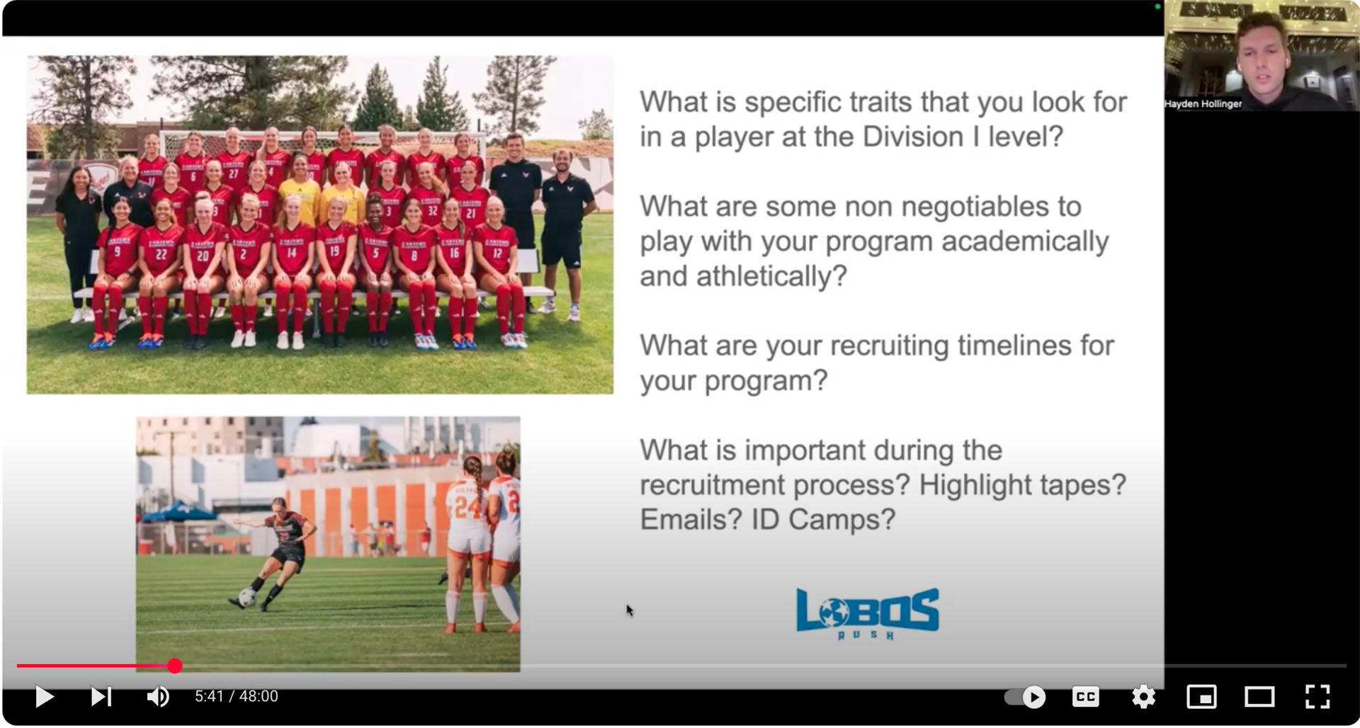 College Advisory Program | Lobos Rush Recruiting