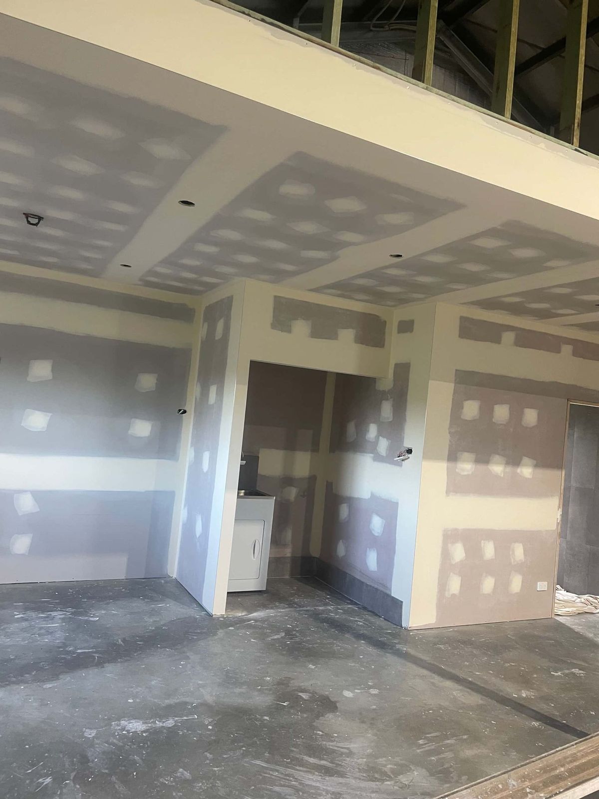 Interior View Of A Room Under Construction With Unfinished Drywall — HJK Plastering In South Lismore, NSW
