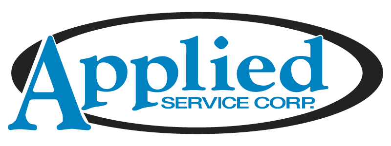 Applied Service Corp. logo with blue text inside a black and white oval.