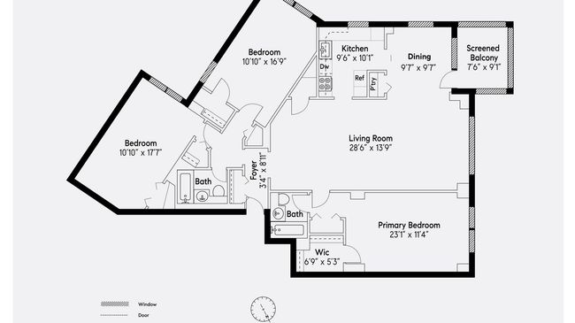 A black and white floor plan of a house