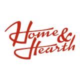 A logo for a company called home and hearth productions