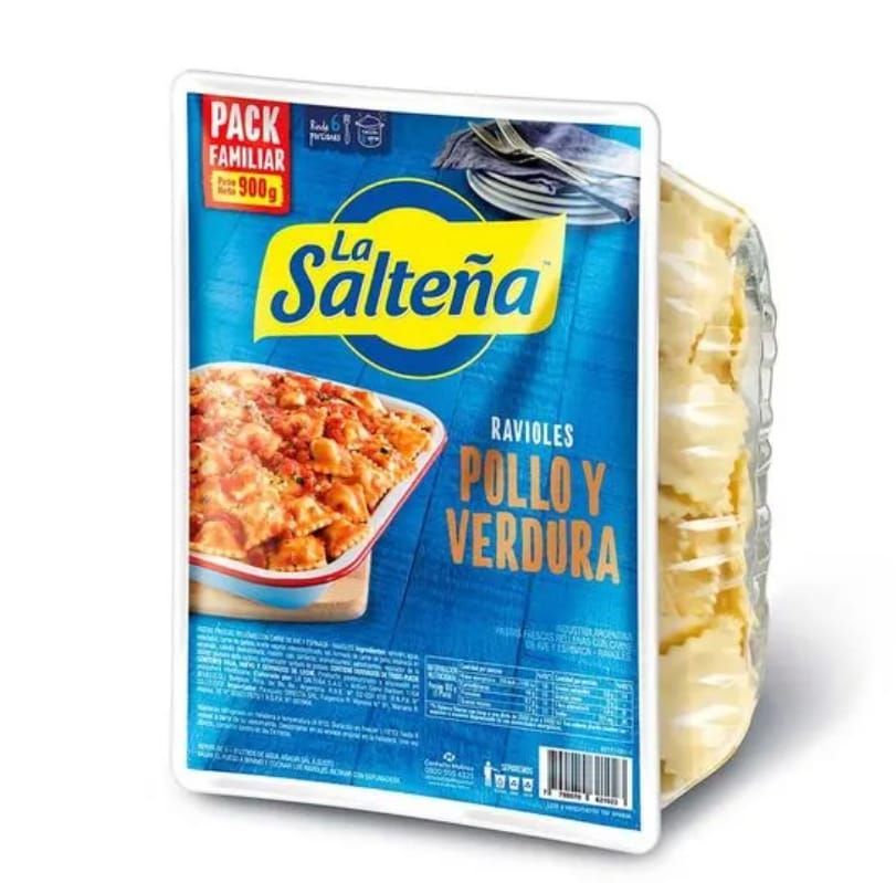 Package of La Salteña ravioli. Label reads 