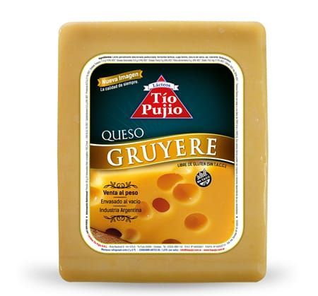 Bloque de queso Gruyere etiquetado 