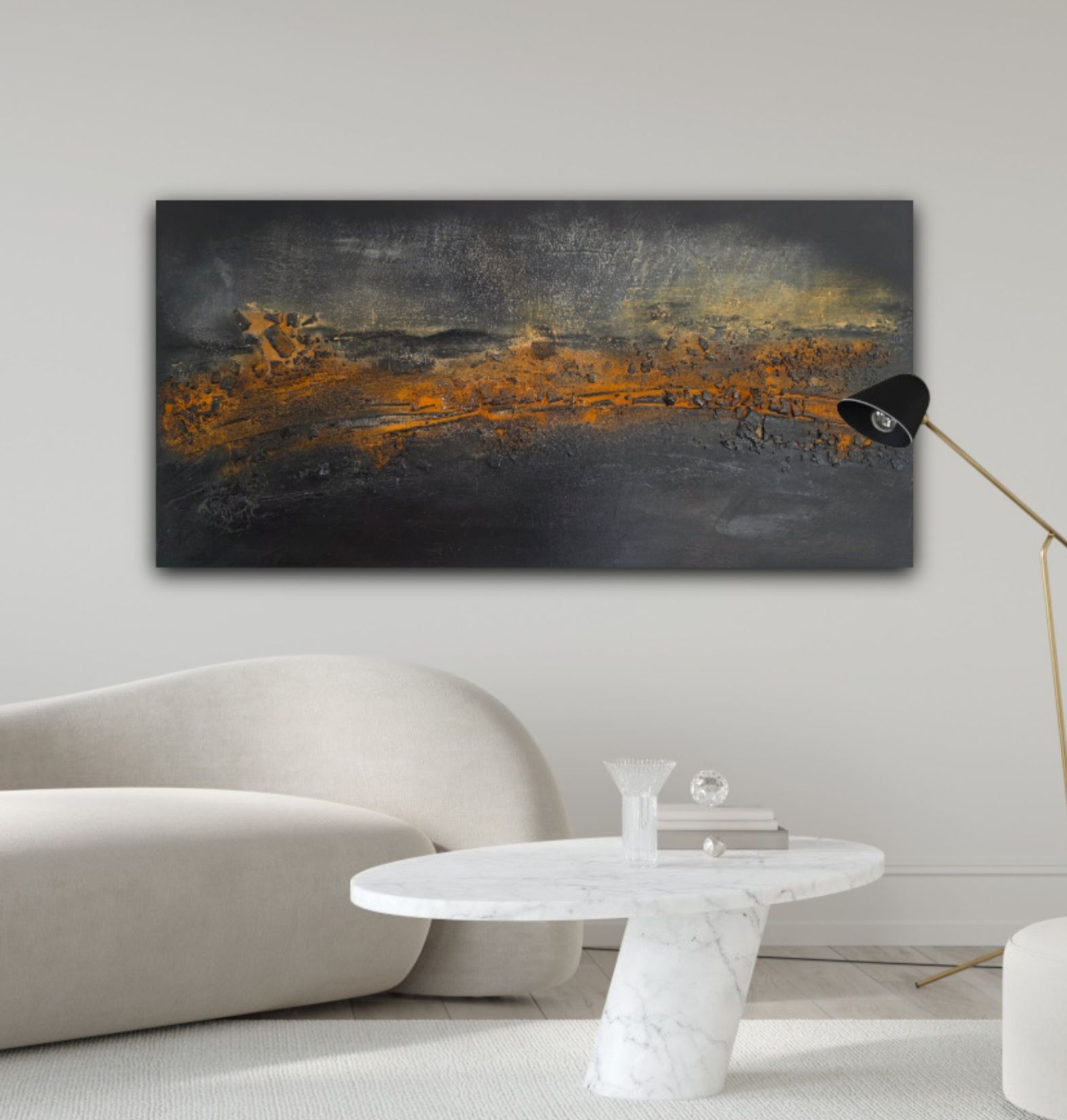 - on fire - 140/70cm - bb-art.ch
Acrylbild abstrakt, Mixed Media, Atelier & Galerie - Brigitte Bieri - Rorschach