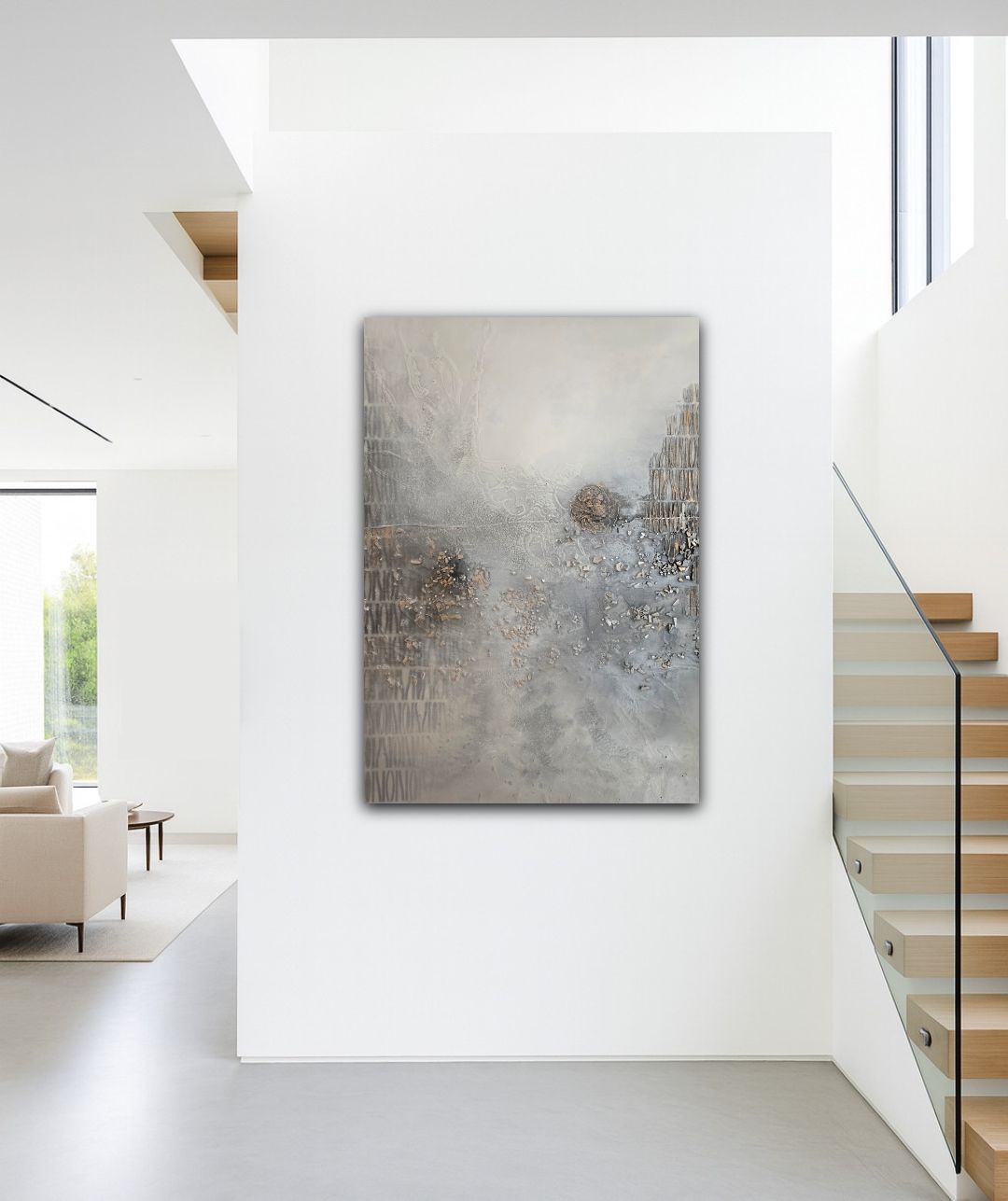 - moonlight - 70/100cm - bb-art.ch
Acrylbild abstrakt auf Holz, Mixed Media, Atelier & Galerie - Brigitte Bieri - Rorschach