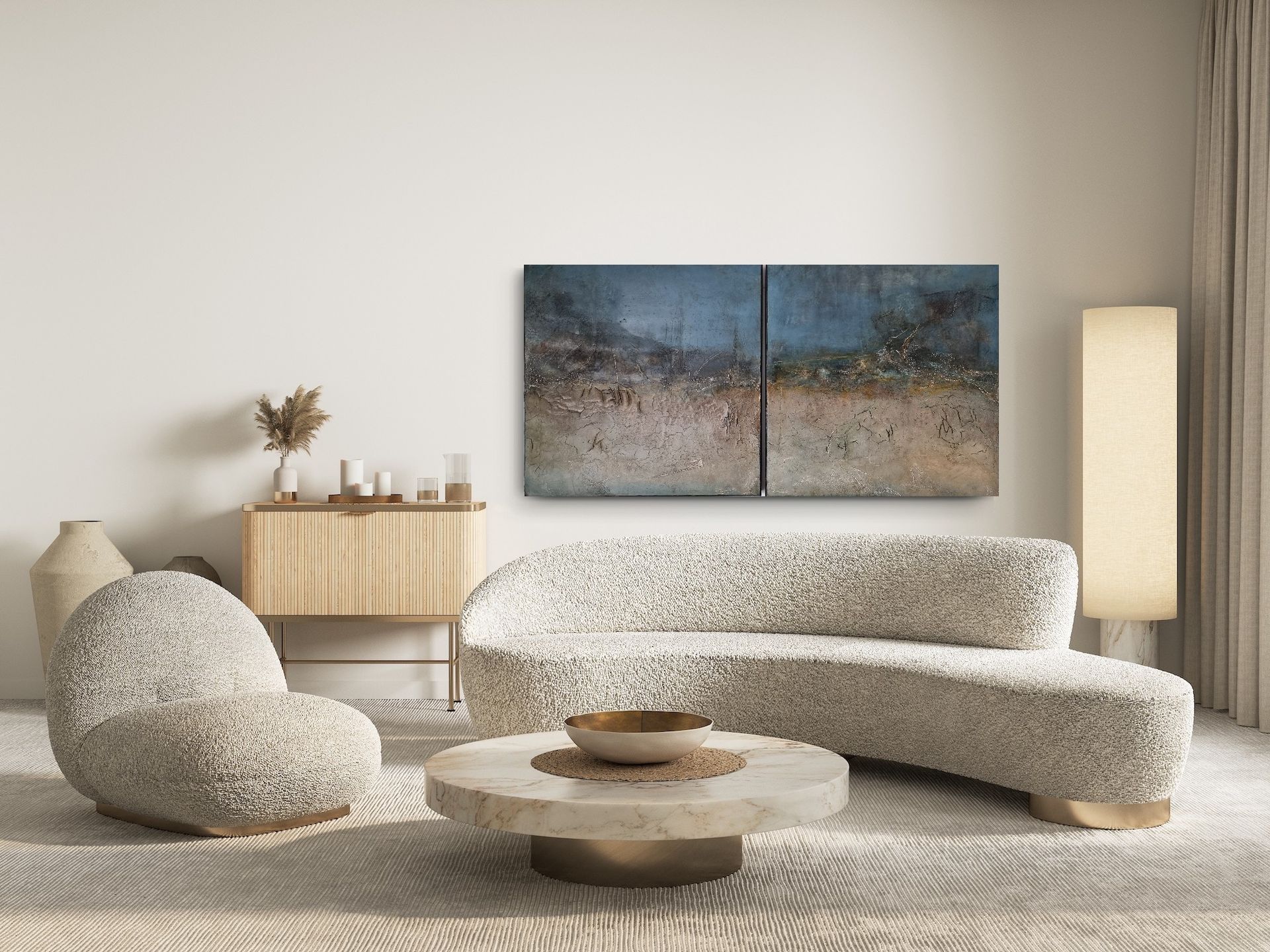 Bild abstrakt - different ways 
2 x 80/80 cm
bb-art.ch Brigitte Bieri - Rorschach Schweiz