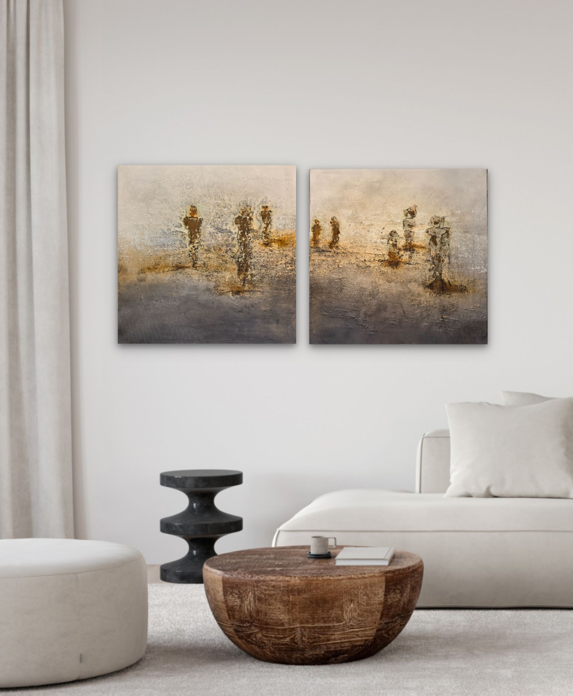 - different people - je 70/70cm - bb-art.ch
Acrylbild abstrakt auf Leinwand, Mixed Media, Atelier & Galerie - Brigitte Bieri -  Rorschach