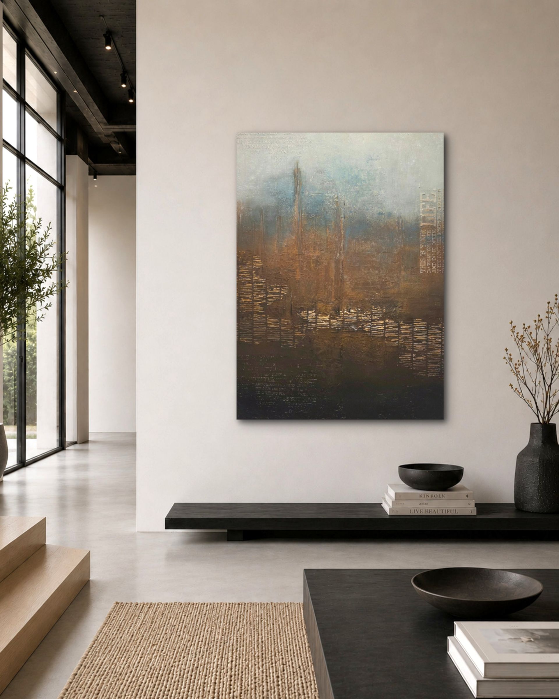 - don't foerget to live - 100/140cm - bb-art.ch
Acrylbild abstrakt auf Leinwand, Mixed Media, Atelier & Galerie - Brigitte Bieri - Rorschach