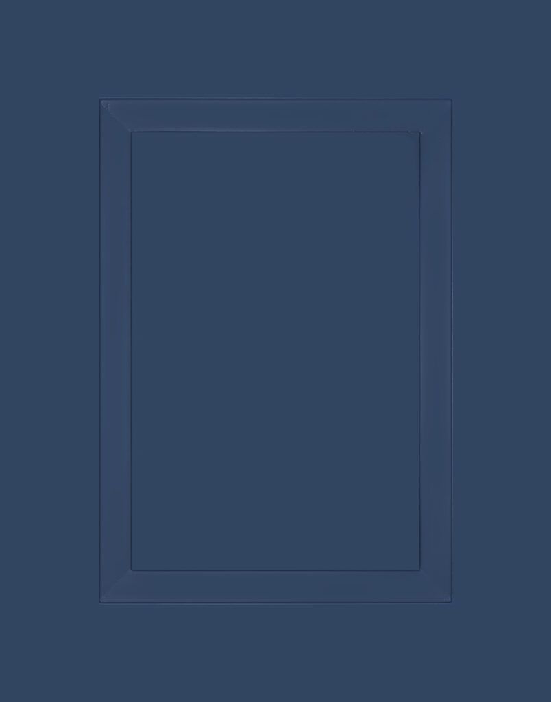 Dark blue rectangular panel with a thin inner border on a blue background