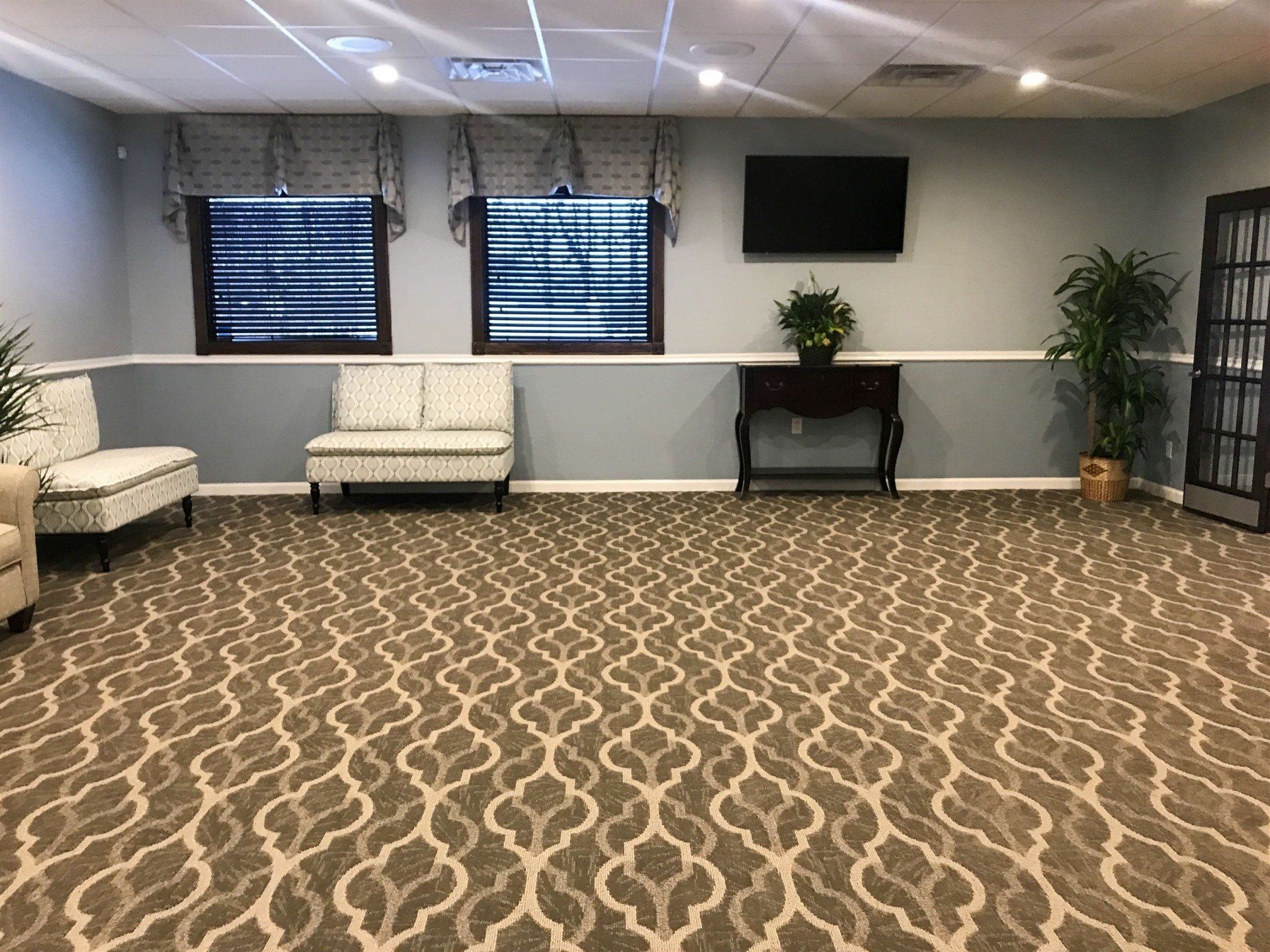 funeral home facility mountain room with television