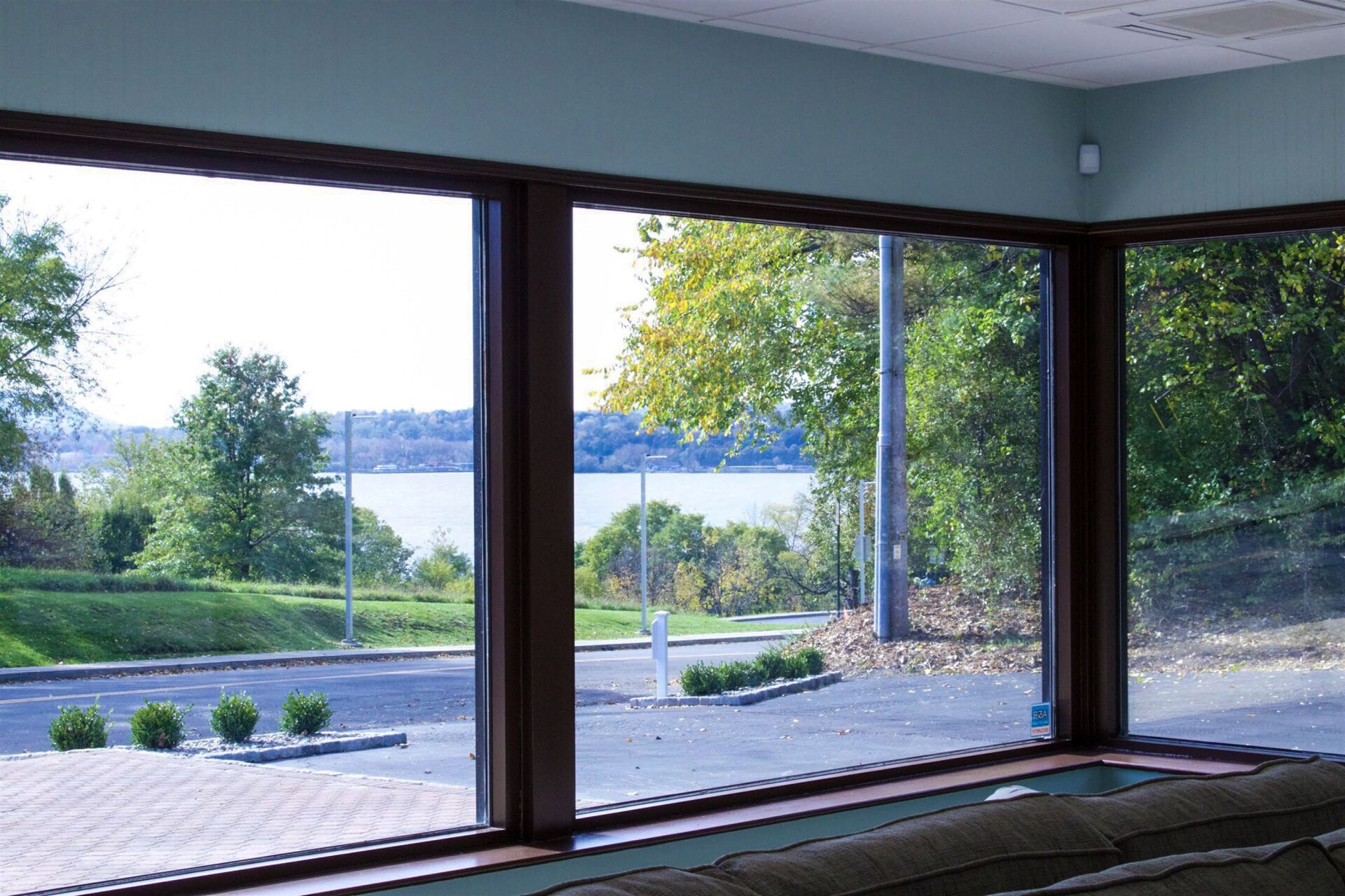 funeral home facility room with a big window