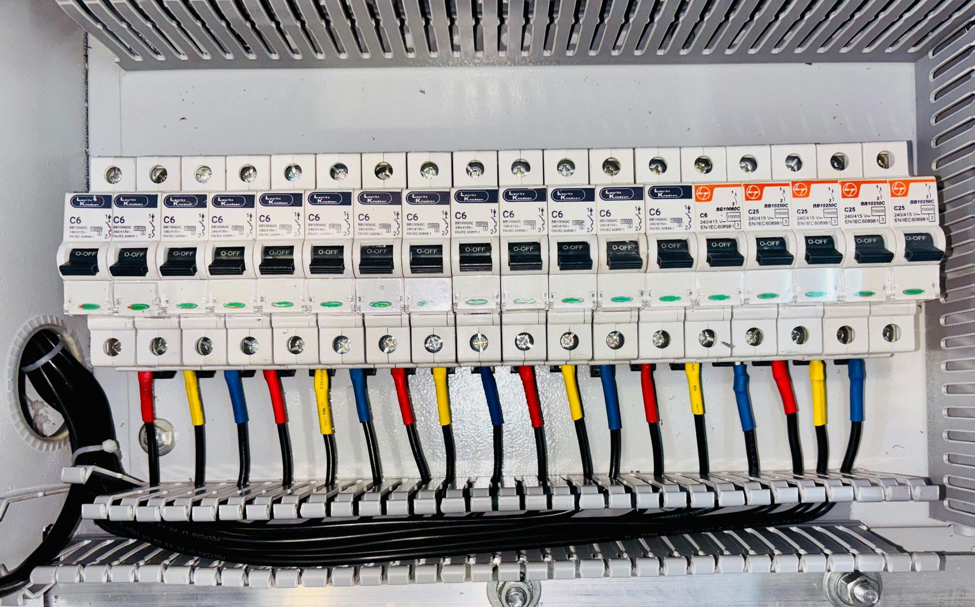 Electrical panel upgrade Las Vegas with organized circuit breakers and properly labeled circuits